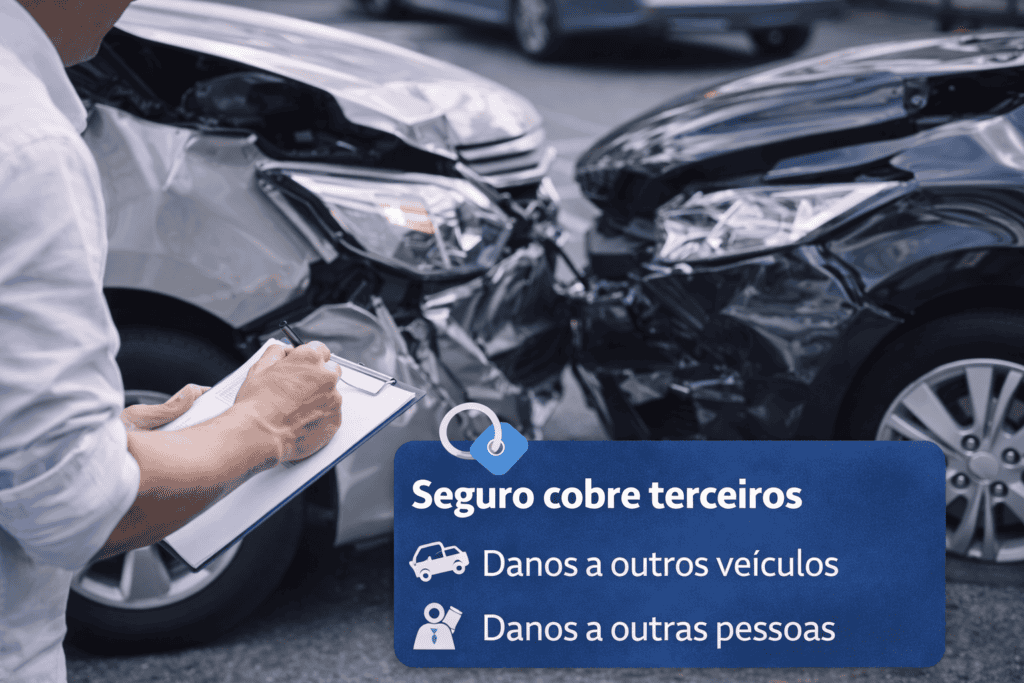 Seguro cobre terceiros: danos a outros veículos e pessoas