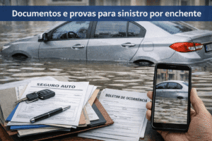 Documentos e provas para sinistro de enchente no seguro auto