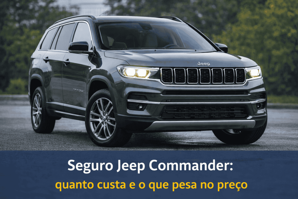 SUV Jeep Commander estacionado em ambiente urbano ilustrando seguro do Jeep Commander preço e fatores que influenciam a cotação