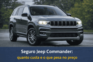 SUV Jeep Commander estacionado em ambiente urbano ilustrando seguro do Jeep Commander preço e fatores que influenciam a cotação