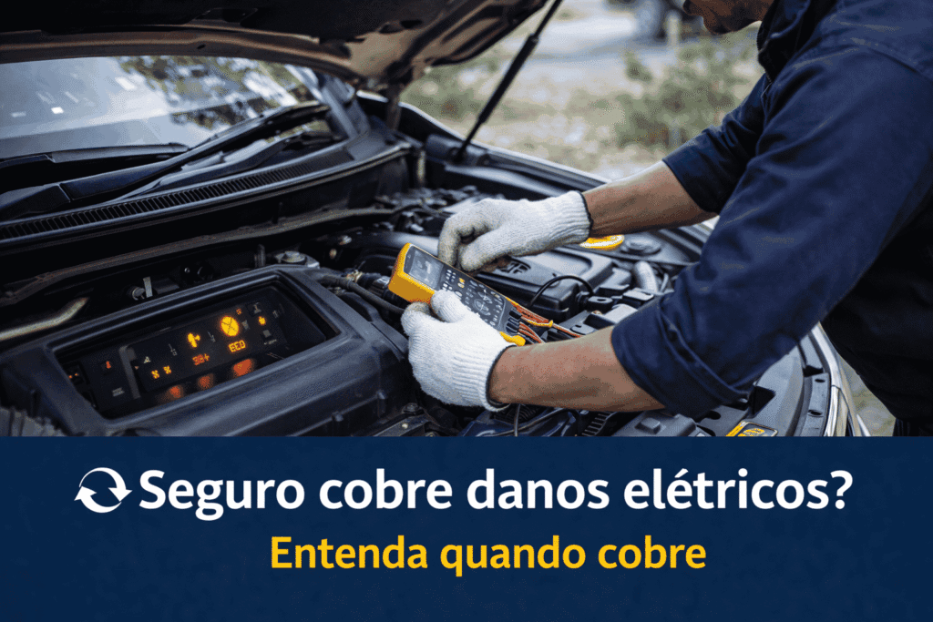 Mecânico inspecionando o sistema elétrico de um carro após falha eletrônica no painel