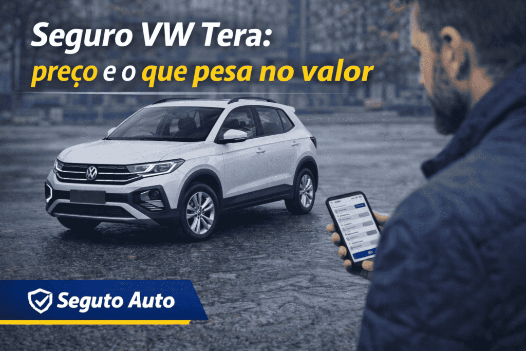Volkswagen Tera estacionado em ambiente urbano enquanto o proprietário avalia opções de seguro para um SUV compacto de uso diário