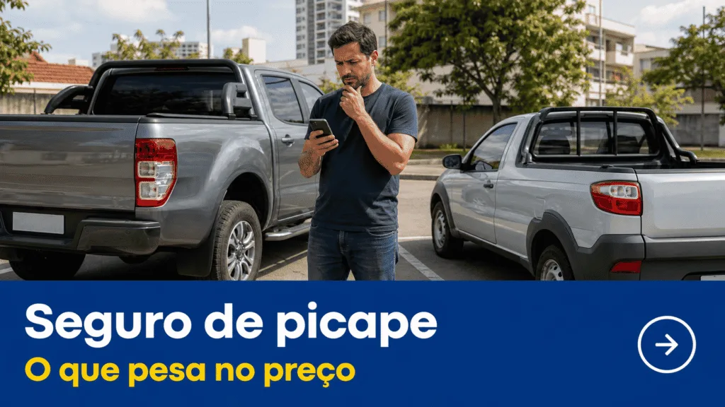 Seguro de picape é mais caro: motorista comparando cotação entre duas picapes